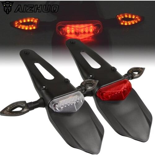 Motorcycle Dirt Bike License Plate Warning Brake Turn Signal Light For Honda XR 230 250 CRM250R/AR XR400MOTARD CRF 150L 250L