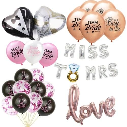 Hen Party Team Bride To Be Balloons Wedding Party Decoration Bridal Shower Bachelorette Party Supplies Balloon Decoration
