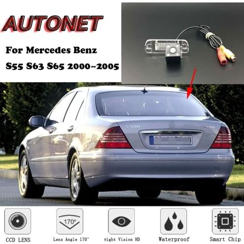 AUTONET Backup Rear View camera For Mercedes Benz S55 S63 S65 2000 2001 2002 2003 2004 2005 Night Vision license plate camera