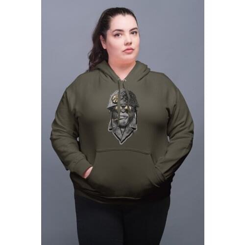 Angemiel Wear Soldier Monkey Green Women 'S Hooded Sweatshirt