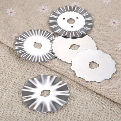 1pc Rotary Cutter Blade 45mm Replacement Steel Gear Circular/Wave/Skip Knife Quilt/Cut Tool fits for Paper/Leather/Cloth/Vinyl