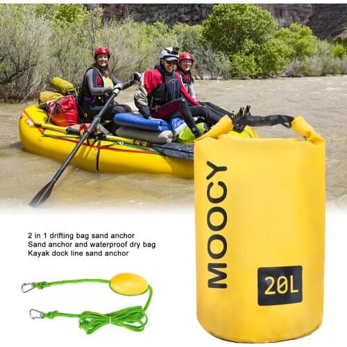 10L 20L Tow Rope Sand Sack 2-in-1 Sand Anchor & Waterproof Dry Bag Storage Bags Dock Line For Kayak Jet Ski Rowing Small Boats