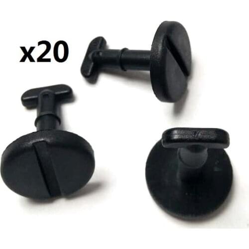 20X Floormat Twist Lock Clip and Washer, Black for BMW E39 , E46 OE 82119410191, 51471881521
