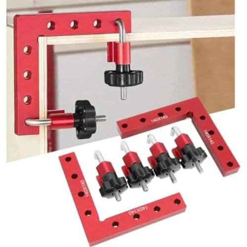 140x140mm Precision Clamping Squares 90 Degrees L-Shaped Auxiliary Fixture Fixture Splicing Board Fixed clip Woodworking Tool