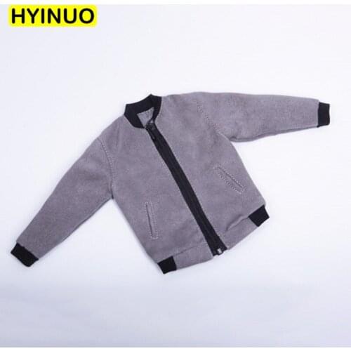 2 Colors 1/6 Scale Mens Faux Fur Coat Male Cardigan fur Coat Baseball Uniform Clothes Clothing Set For 12" Action Figure Body