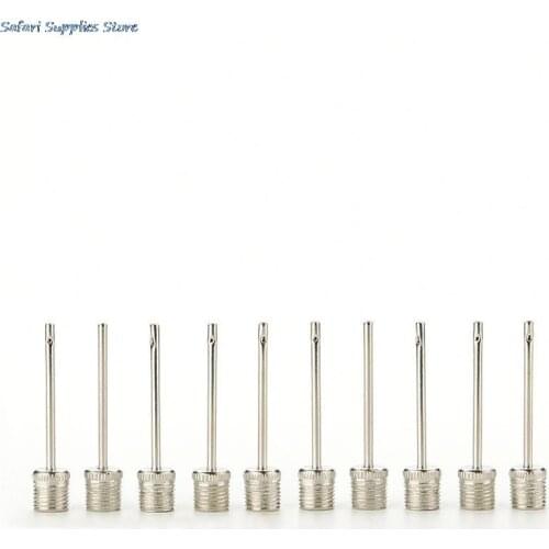 5Pcs=1bag Sports Ball Inflating Pump Needle For Football Basketball Soccer Inflatable Air Valve Adaptor Stainless Steel Pump Pin