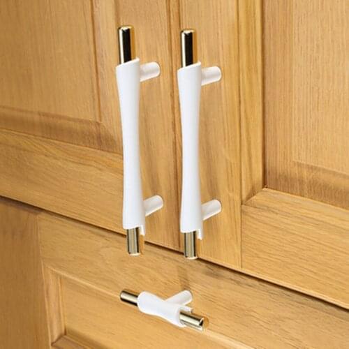 96128 modern simple fashion gold white kitchen cabinet wardrobe dresser wine cabinet door handle drawer tv cabinet knob pull 5"