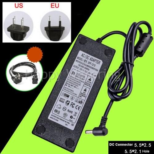 AC 110V-220V 50/60HZ to DC 12V 10A AC DC Adapter 12V Voltage Transformer Display