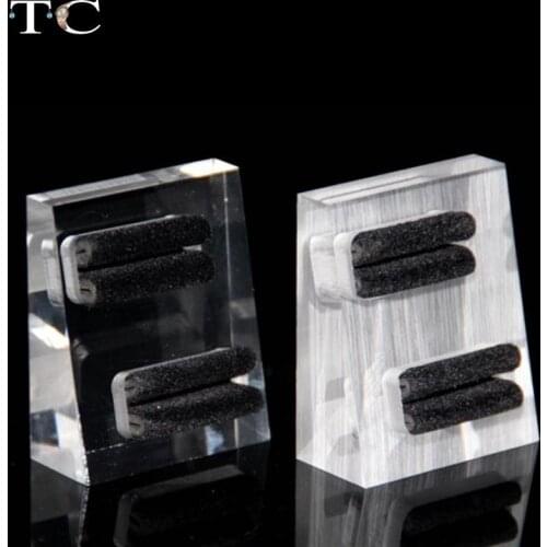 Acrylic Double Ring Display Stand Jewelry Counter Inclined Ring Earring Display Jewelry Stand