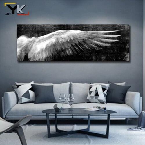 Angel Feather Wing Canvas Painting High Quality Unframed Hd Modern Living Room Wall Decoration Art Painting No frame