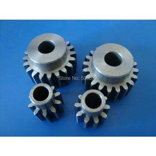 C45 steel 19teeth 1.5M spur gear with 10mm width 17mm central hole