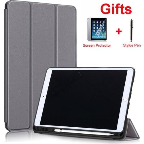 With Pencil Holder For iPad 10.2 2019 Case For Apple iPad 7th Generation A2200 A2198 A2232 Funda Magnetic Folding Stand Cover