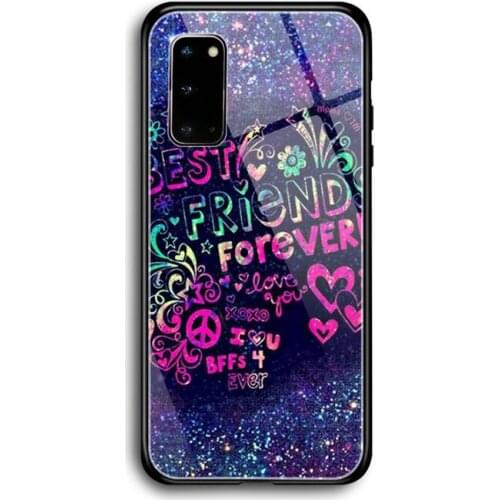 Cool text Phone Case Tempered Glass For Samsung S7 S8 S9 S10E S20 21 30 Plus ultra Note 8 9 10 Plus A7 2018