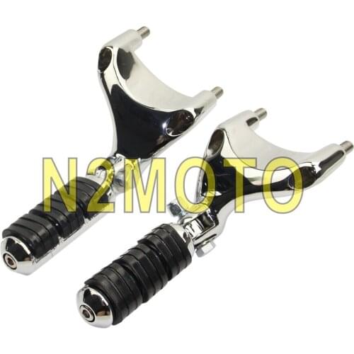 Black and Chrome Passenger Rear Foot Pegs Footpegs Mount for Harley 1200 XL Sportster 2004-2013