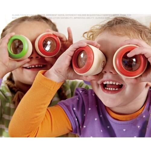 Wooden Educational Magic Kaleidoscope Baby Kid Children Learning Puzzle Toy K0224