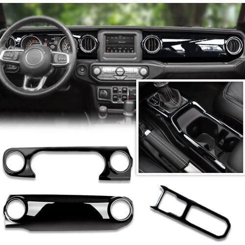 For Jeep Wrangler JL 2018 2019 Gladiator JT 2020 2021 Center Console Decorative Panel Gear Shift Cover Trim Co-Pilot Sticker