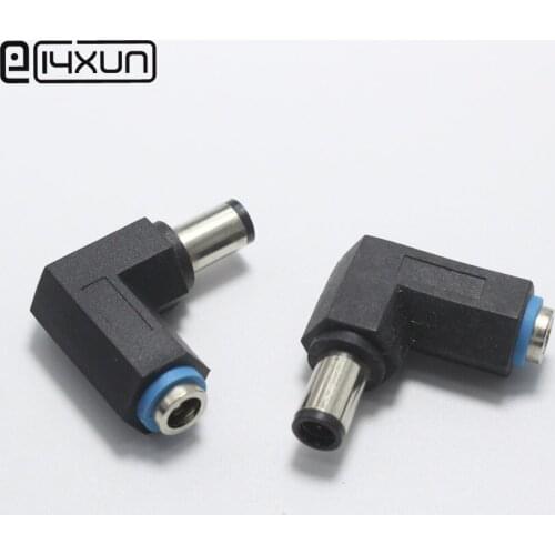 EClyxun 1pcs 5.5*2.5 mm female jack to 7.4*5.0mm male Plug DC Power Connector Right Angle Adapter for Laptop
