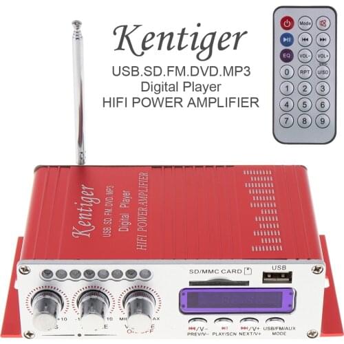 HY-502 2CH Channel HI-FI Digital Audio Player Car Amplifier FM Radio Stereo Player Support SD USB MP3 DVD Input for Car Vehicle