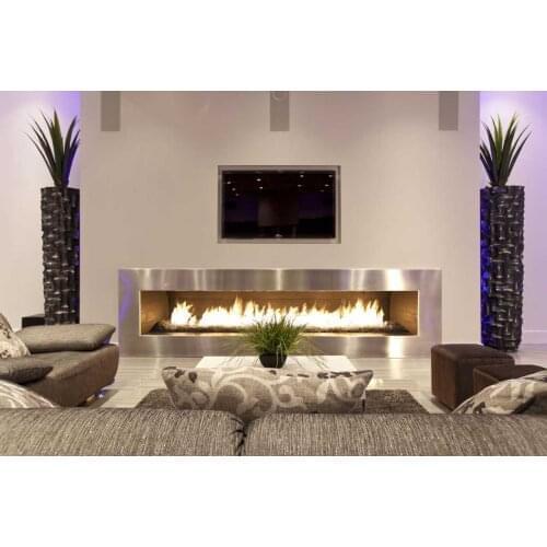 Inno living fire 60 inch linear electric fireplace automatic bioethanol burner