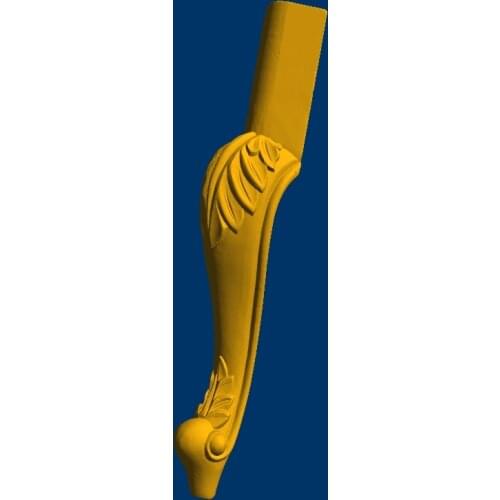 Furniture sofa table chair bed cabinet legs STL format file 3D model for CNC Router Woodworking 31 (length is about 485mm)