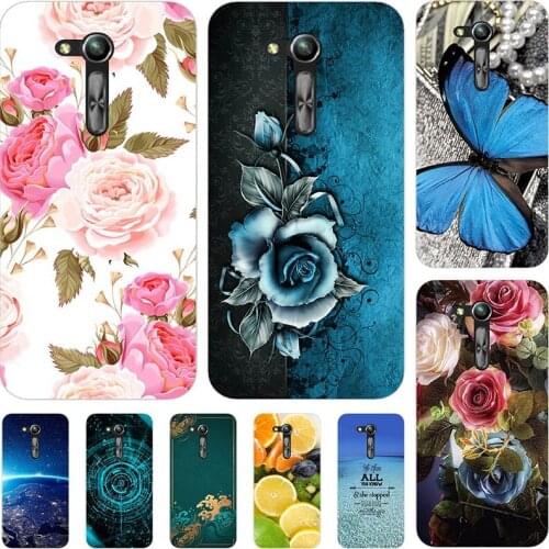 Fashion Flower Case For ASUS X014D Zenfone Go ZB450KL ZB452KG ZB452 452KG 4.5" Cover Soft Silicone Cat Printing Capa Back Coque