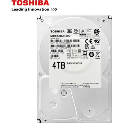 Toshiba brand 4TB desktop computer 3.5" internal mechanical hard disk SATA3 6Gb/s hard disk 4000GB HDD 7200RPM buffer