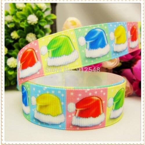 MD62849, 22mm Christmas Printed grosgrain ribbon, DIY handmade materials, headwear accessories, wedding gift wrap