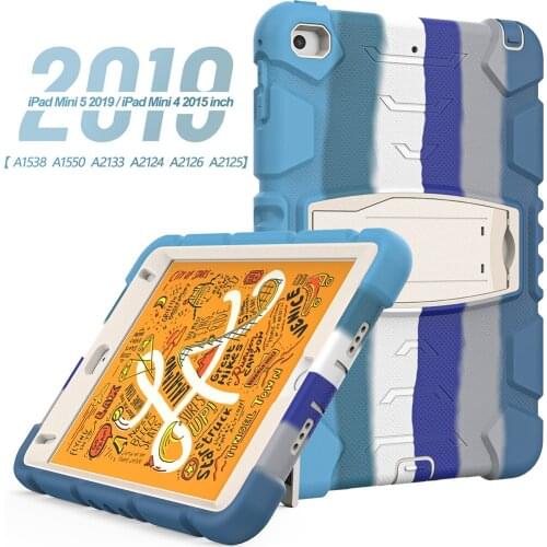 New tablet Shockproof protective sleeve, for ipad Mini 5/4 2019 7.9" Three Layer Hybrid Hard Plastic Cover Case Bracket function