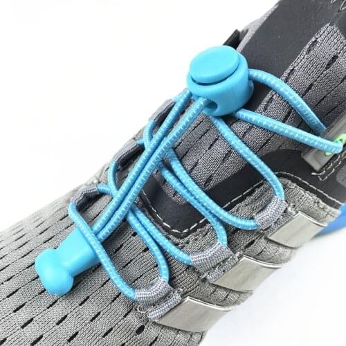 Stretching Lock lace No tie shoelaces Locking Shoe Laces Elastic Shoelaces Shoe strings For Kid Adults Sneaker Shoe Accessiories