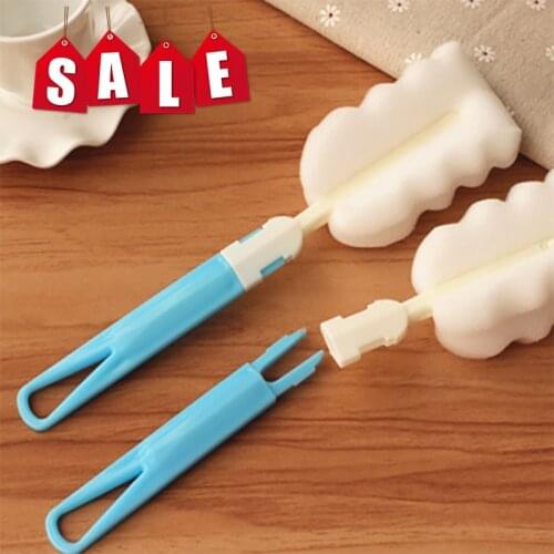 Home Cleaning Bottle Sponge Brush Glass Pot Washing Kitchen Cleaning-Tool Sponge Brush For Wineglass Bottle Coffe Tea Cup Gadget