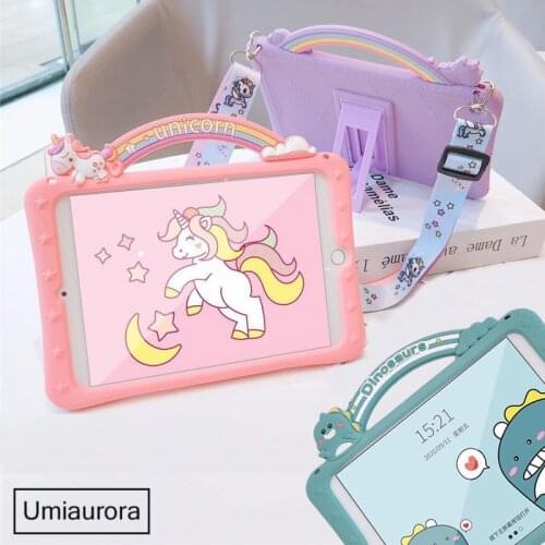 Case For iPad Pro 11 5th 6th 9.7 2017 2018 / 7th 8th 10.2 inch Cartoon Kids Cover For iPad Air 10.5 Mini 2 3 4 5 Silicon Funda