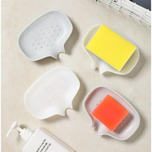 Diversion Type Silicone Soap Box Holder Travel Creative Cute Household Toilet Free Perforation Draining Soap Box