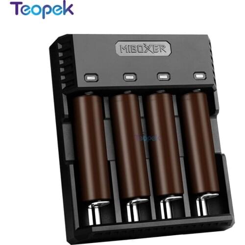 Miboxer C4S Smart Battery Charger for Li-ion (4.2V) IMR INR ICR Ni-MH/Ni-Cd (1.48V) 14500 26650 18650 21700 AAA AA Battery