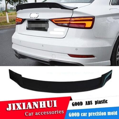 For Audi A3 Spoiler 2014-2018 Audi A3 Spoiler R-K ABS plastic Material Car Rear Wing Color Rear Spoiler