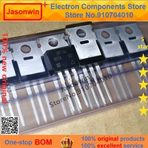 100% nuevo 50 unids/lote original MOSFET IRF740PBF 400V10A IRF740 TO-220 Transistor