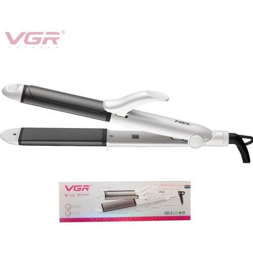 VGR 2 In 1 Professional Hair Straightener & Curler Curling Iron for All Hair Type Tourmaline Ceramic Twisted Flat Iron for Women