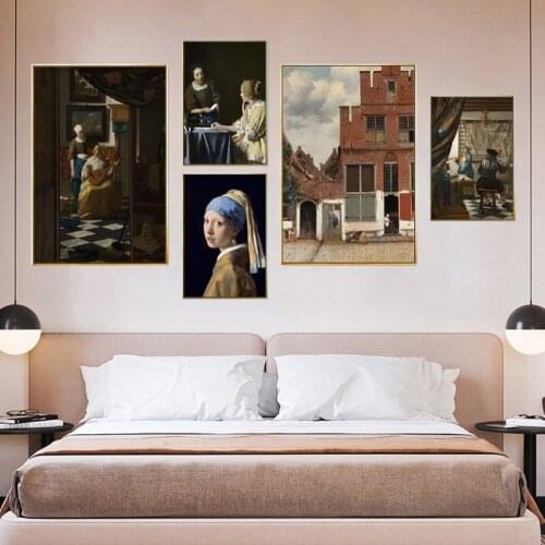 Vintage Famous World Famous Paintings Canvas Painting Wall Art Nordic Posters and Prints Wall Pictures for Living Room Decor