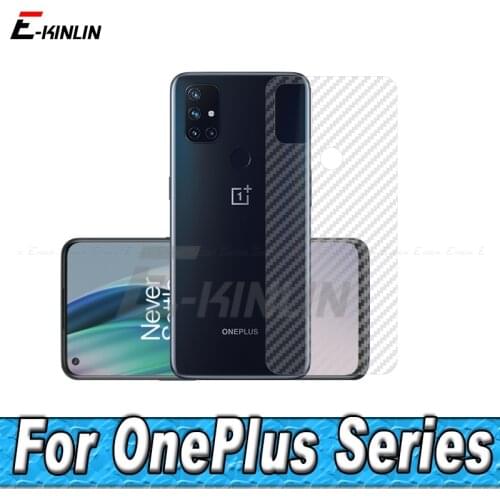 3D Carbon Fiber Rear Screen Protector For Oneplus One Plus Nord N10 5G N100 Back Cover Protective Guard Film Not Tempered Glass