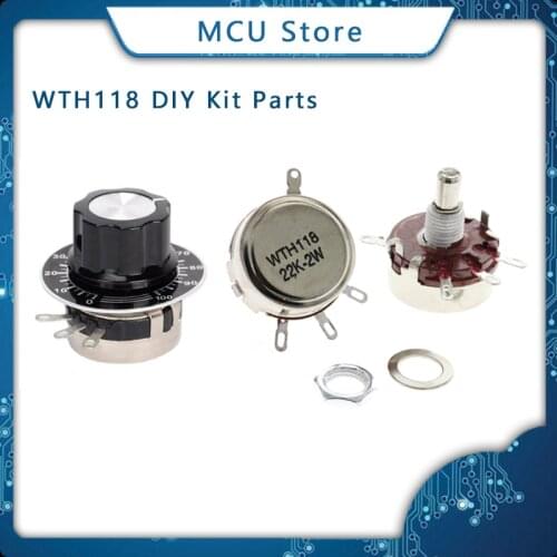 1 set WTH118 DIY Kit Parts 2W 1A Potentiometer 1K 2.2K 4.7K 10K 22K 47K 100K 470K 1M