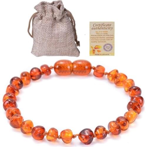 10 Grade Baltic Natural Amber Baby Bracelet Baby Baby Baby Teething DIY Irregular Amber Bracelet Jewelry 5 Colros for Choice