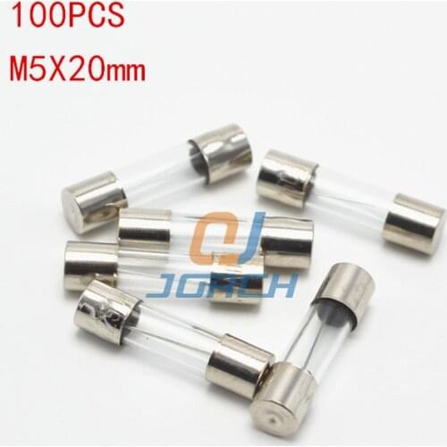 100Pcs Set 5x20mm Quick Blow Glass Tube Fuse Assorted Kits,Fast-blow Glass Fuses 1A 2A 4A 5A 8A 10A 250V