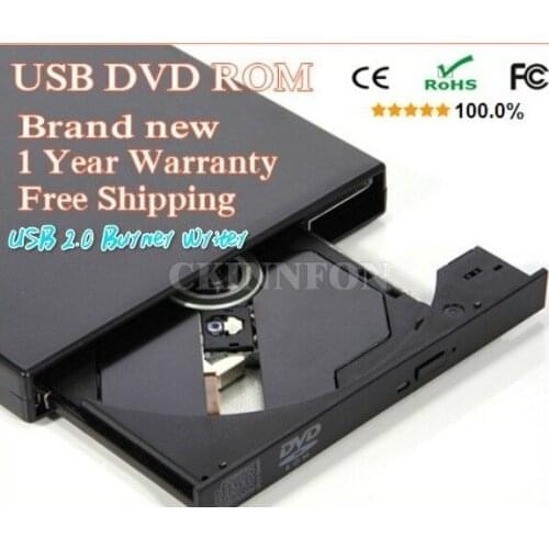 20Pcs/Lot Professional Ultra Slim External Drive USB 2.0 Burner Writer DVD BD-ROM 3D Blu-Ray Player for Linux Windows Mac OS