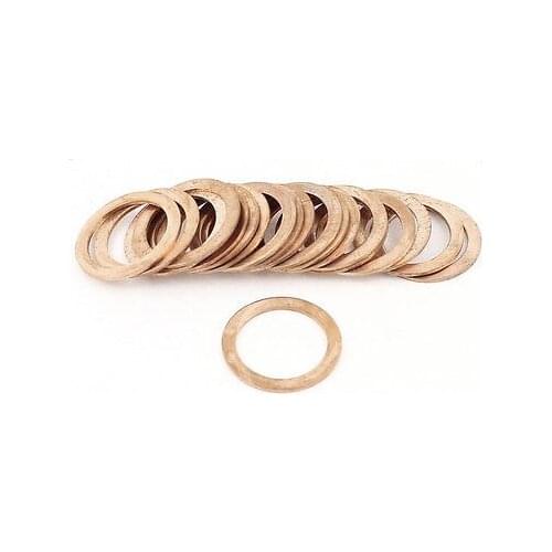 20PCS 17mm Inner Diameter Copper Crush Washer Flat Seal Ring