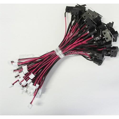 20CM 22AWG KW11-3Z-2 KW8 SPDT 3 Pins AC 5A/125V 3A/250V Long Straight Hinge Lever Arm Micro Limit Switch wire harness