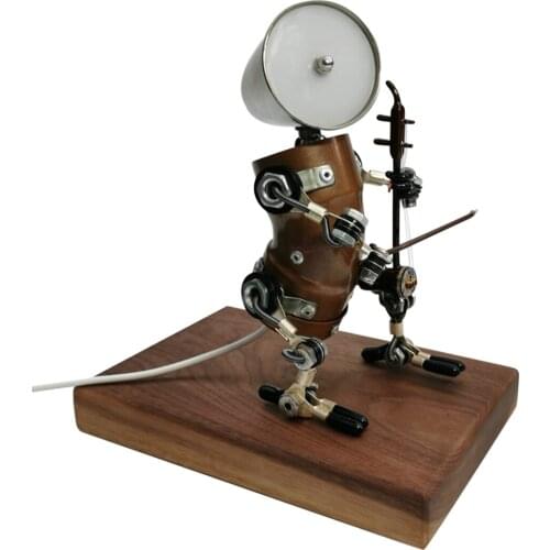 3D Metal Puzzle Robot Erhu Model Handmade Assembled Crafts For Home Decor DIY Science Model Kit Creative Gift Kids Gifts