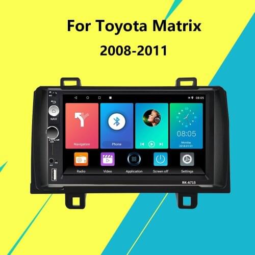 7 " 2 Din Car Multimedia Player For Toyota Matrix 2008-2011 Head Unit Android GPS Navigation Autoradio FM BT WIFI Stereo