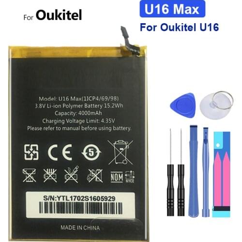 Battery U16Max 4000mAh For Oukitel U16 Max Bateria