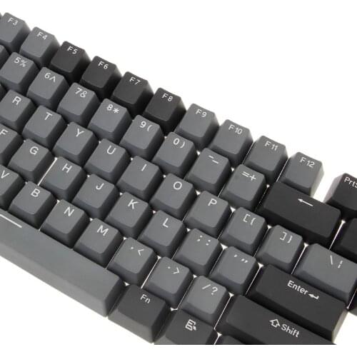 Dolch Black Gray Mixed Thick PBT 108 Keycaps OEM Cherry Profile ANSI Layout Bi-Color Injection Over Molding Keycap