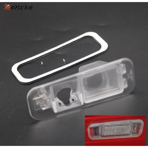 EEMRKE Car Rear View Camera Bracket License Plate Lights Housing Mount for Kia Rio JB NEW Pride Rio5 Sephia Sport 2005 to 2011