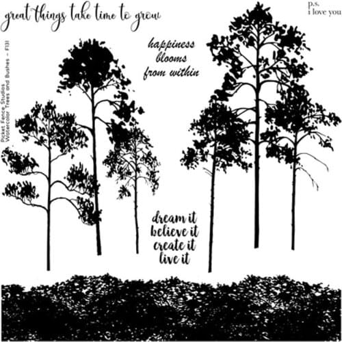 Tree background Transparent Clear Stamp for DIY scrapbooking/Card Making C580